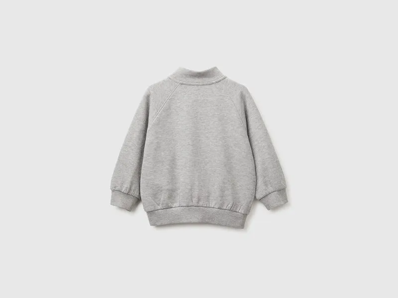 Sweatshirt mit Reißverschluss und Logo