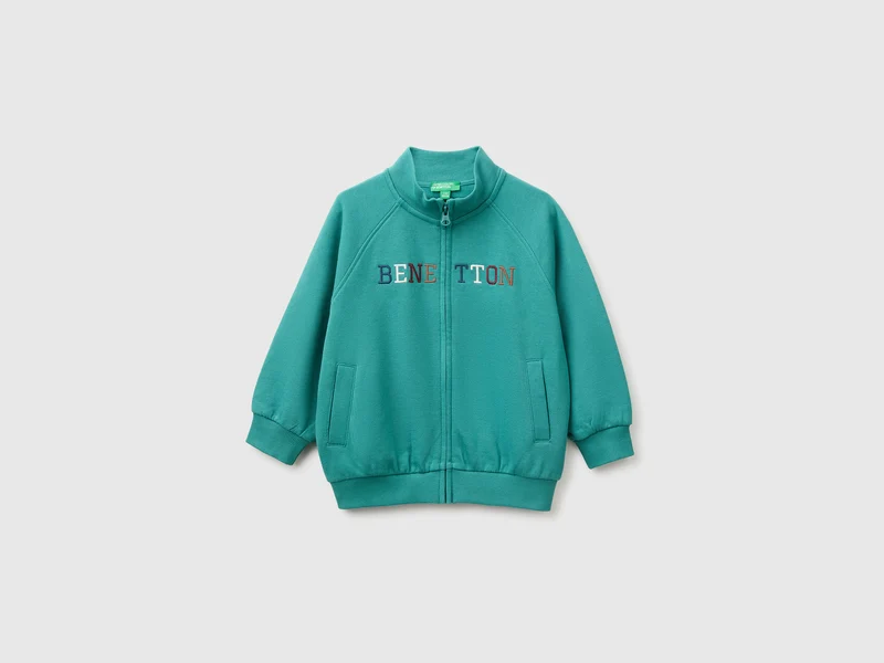 Sweatshirt mit Reißverschluss und Logo