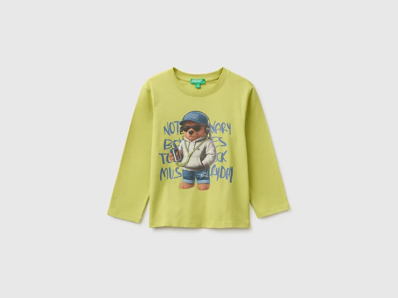 T-Shirt mit Aufdruck und Stickerei