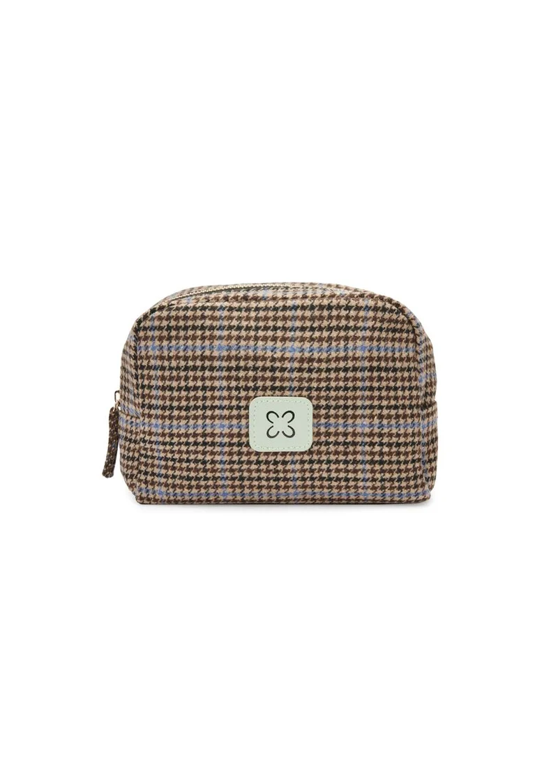 Kosmetiktasche mit Karomuster (3er-Pack)