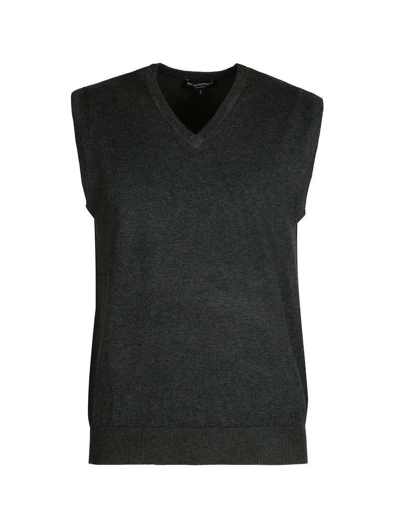 Gilet uomo smanicato in maglia - antracite