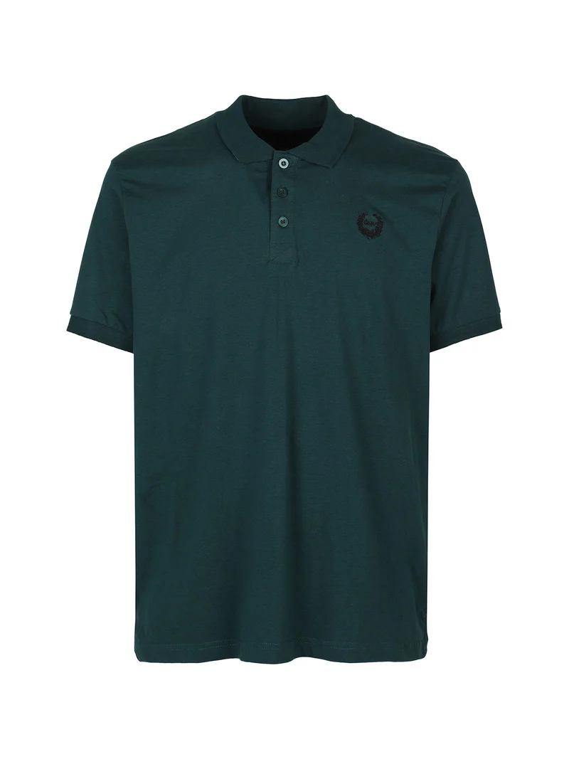 Polo da uomo in cotone a maniche corte - verde