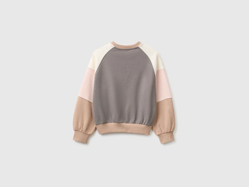Sweatshirt mit Farbblock-Design und Stickerei