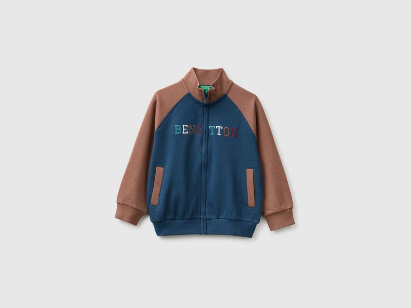 Sweatshirt mit Reißverschluss und Logo