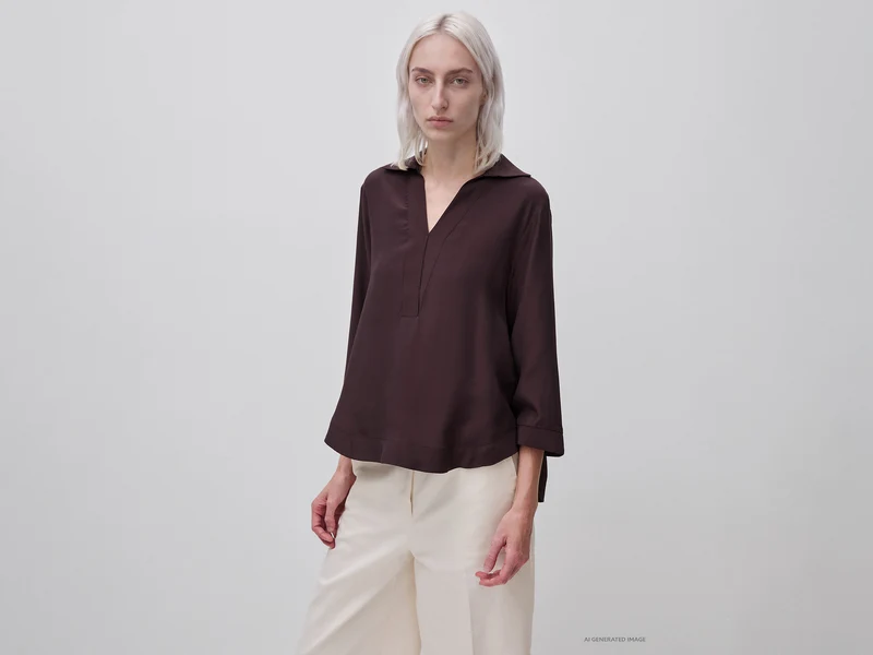 Bluse aus reiner Viskose
