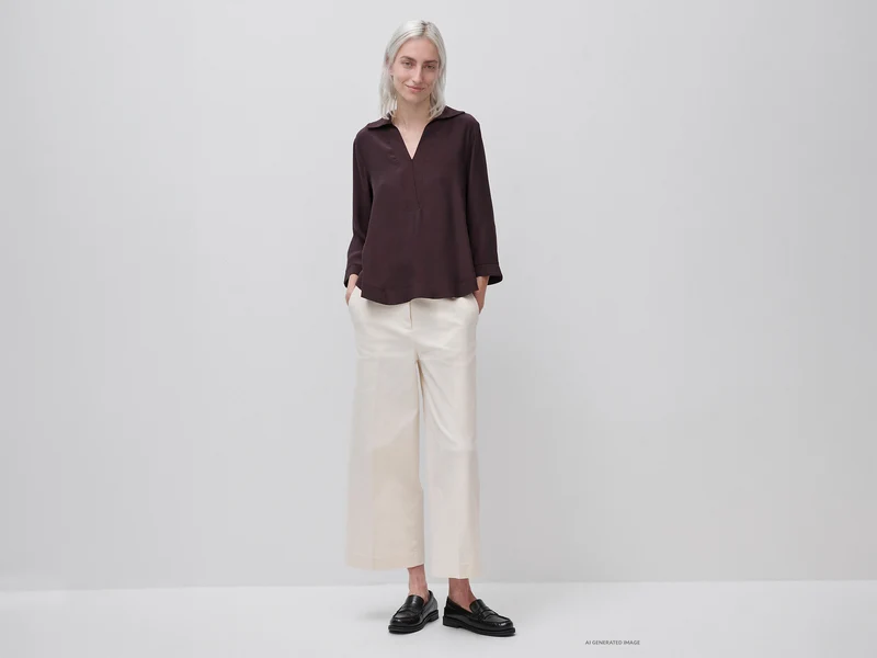 Bluse aus reiner Viskose