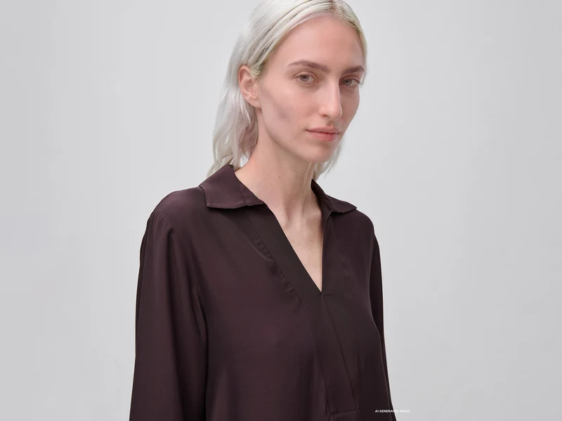 Bluse aus reiner Viskose