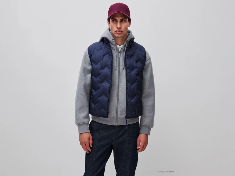 Wattierte, ärmellose Jacke