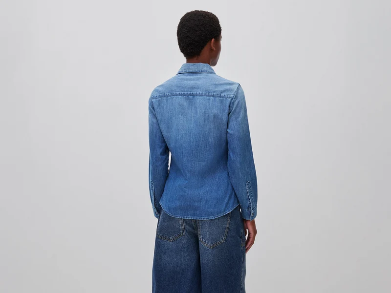 Schmal geschnittenes Jeanshemd