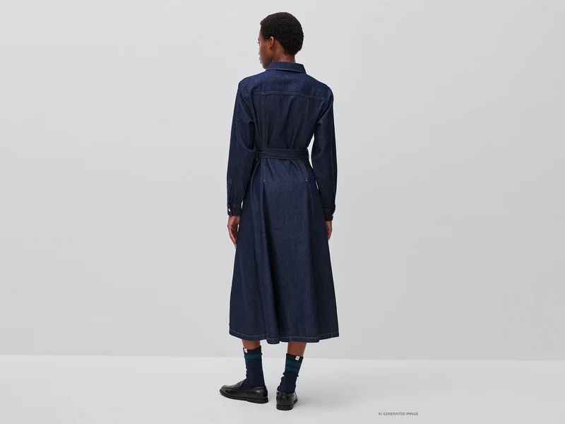Jeanskleid mit Gürtel