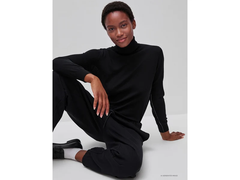 Rollkragenpullover aus reiner Merinowolle