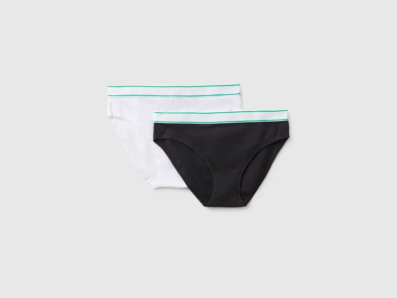 Zwei Slips mit Logo-Gummizug