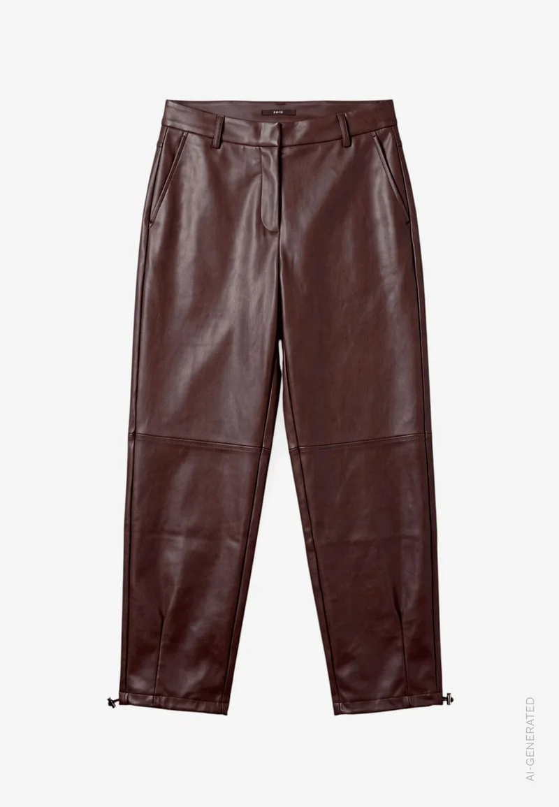 Kunstleder-Hose mit Reißverschluss