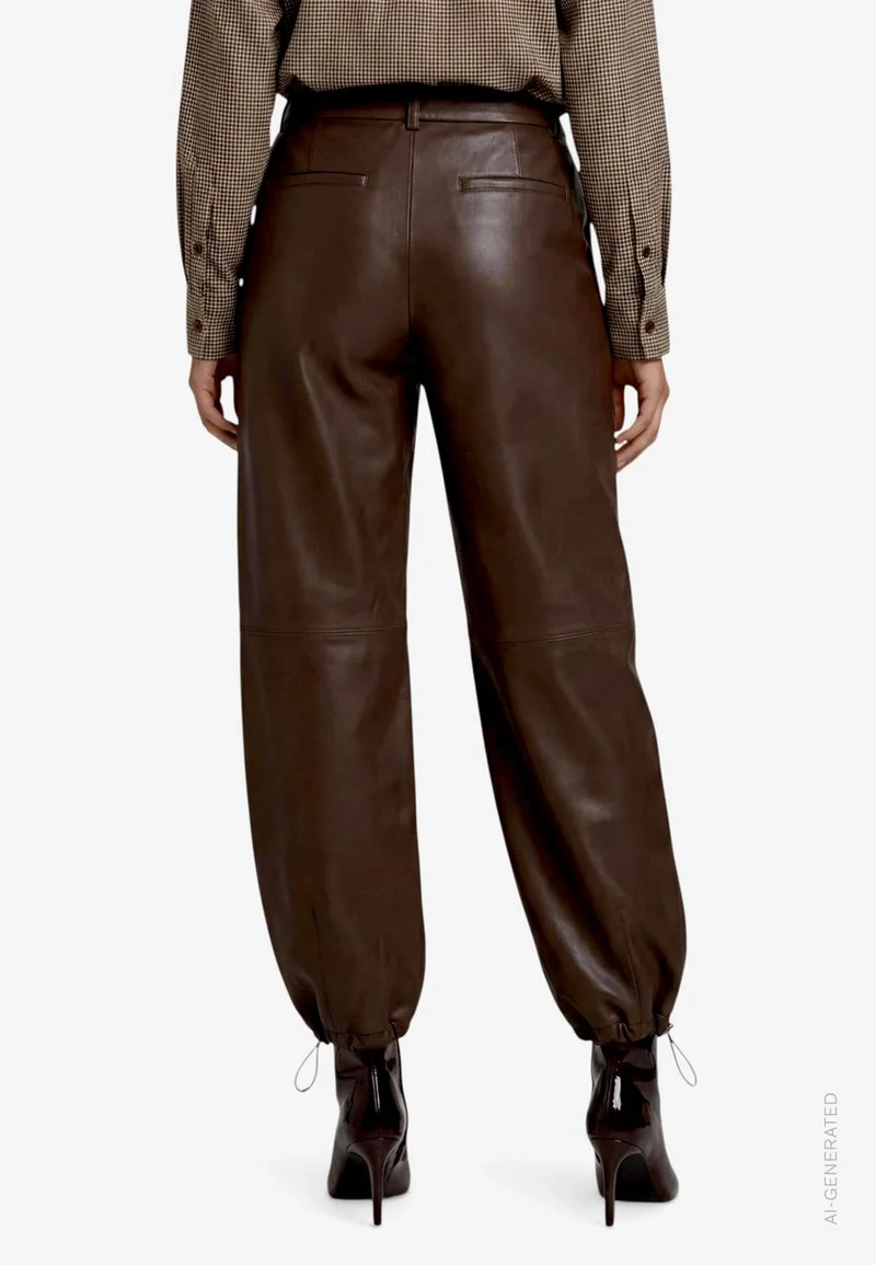 Kunstleder-Hose mit Reißverschluss