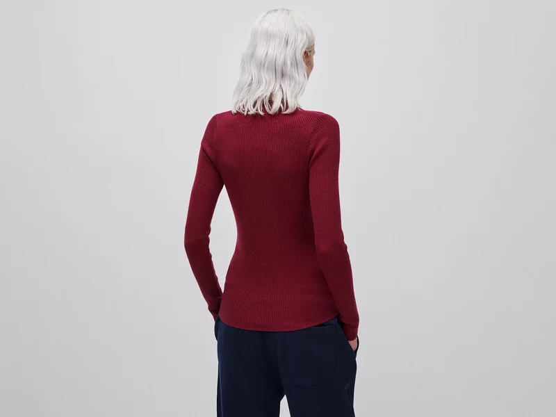 Poloshirt aus einer Seiden-Woll-Mischung
