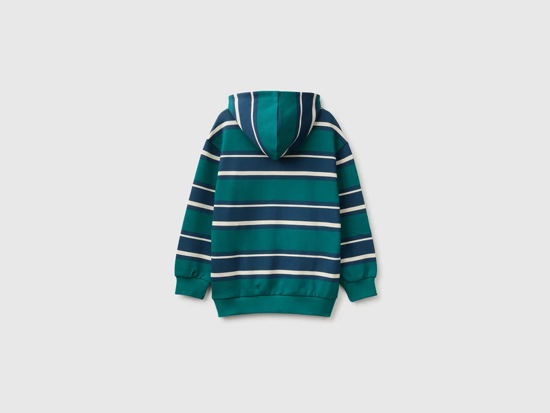 Übergroßer gestreifter Hoodie