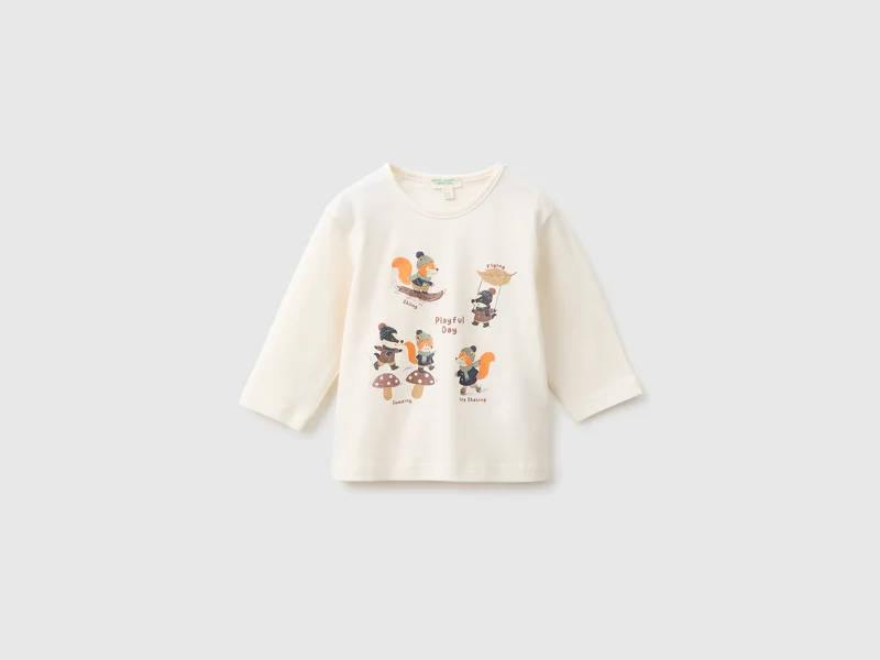 T-Shirt aus Bio-Baumwolle mit Print