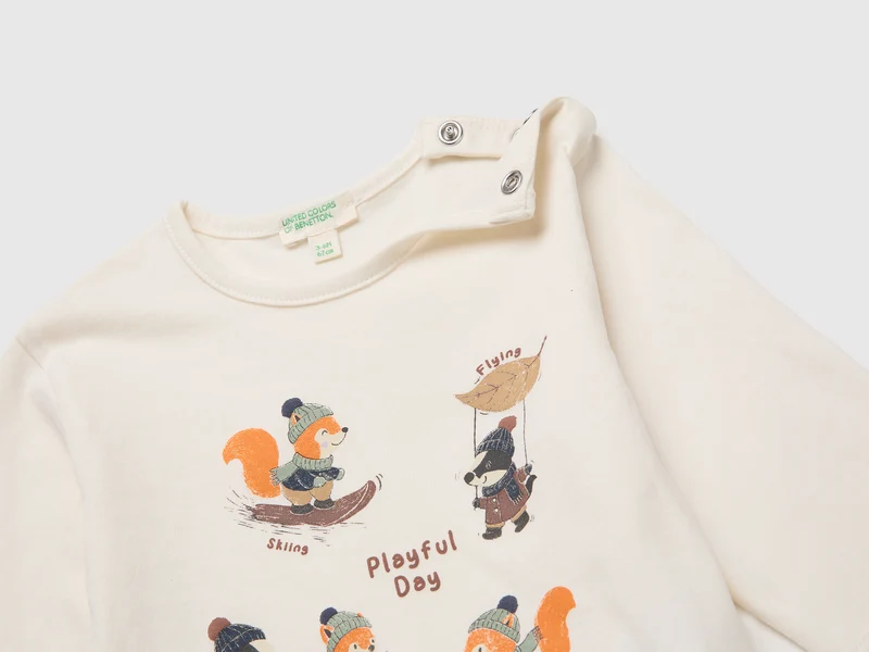 T-Shirt aus Bio-Baumwolle mit Print