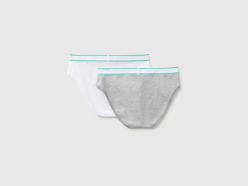 Zwei Slips mit Logo-Gummizug