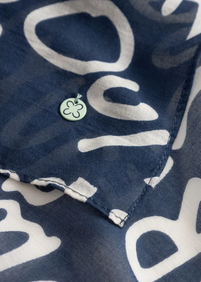 PRINTED SCARF MODAL/COTTON FRENCH Q