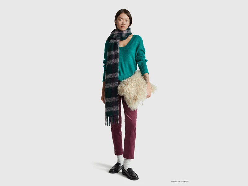 Warmer Pullover aus Mohairmischung