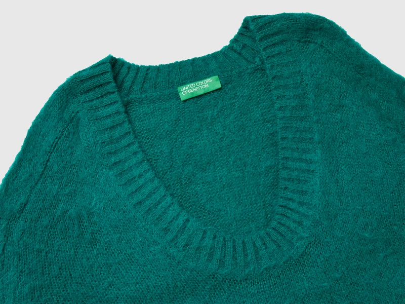 Warmer Pullover aus Mohairmischung