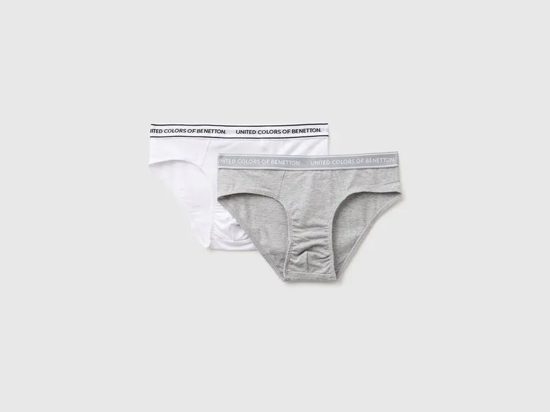 Set aus zwei Slips mit Logo-Gummizug