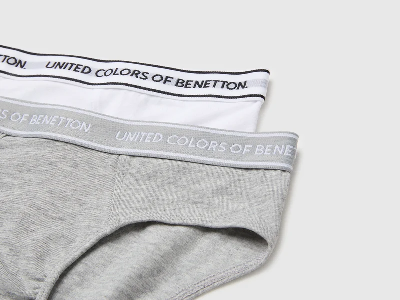 Set aus zwei Slips mit Logo-Gummizug