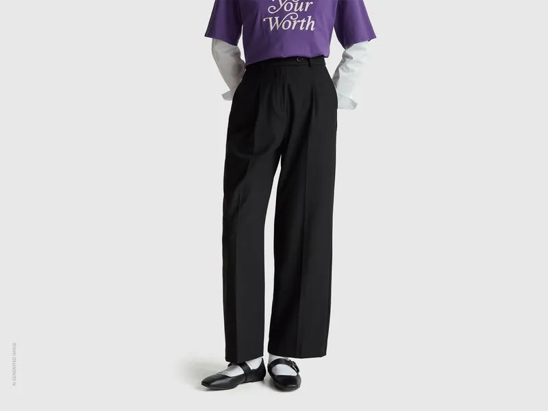 Weite Flanellhose