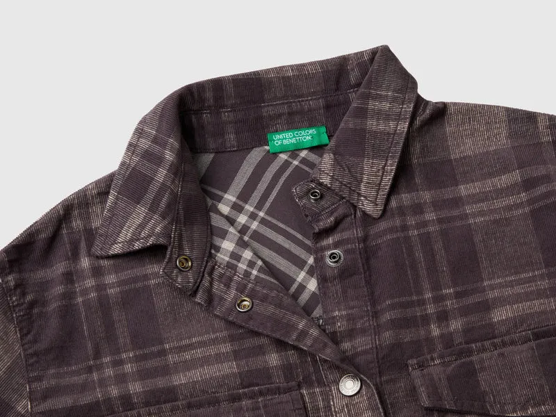 Tartan-Hemd aus Samt