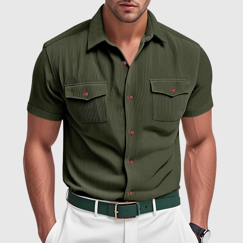 Elegant Corduroy Men's Shirt