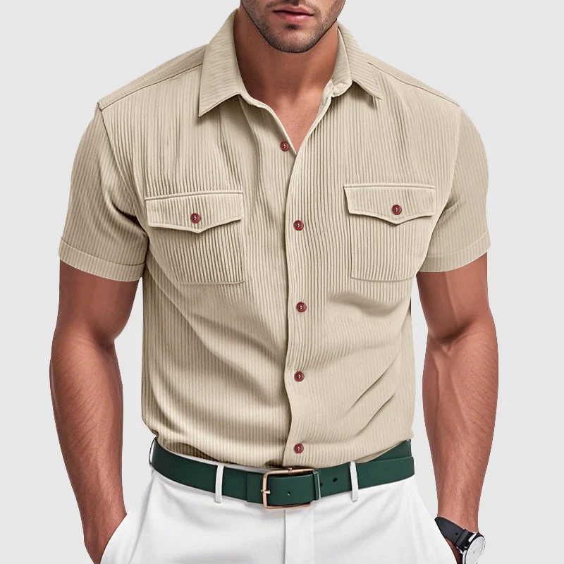 Elegant Corduroy Men's Shirt