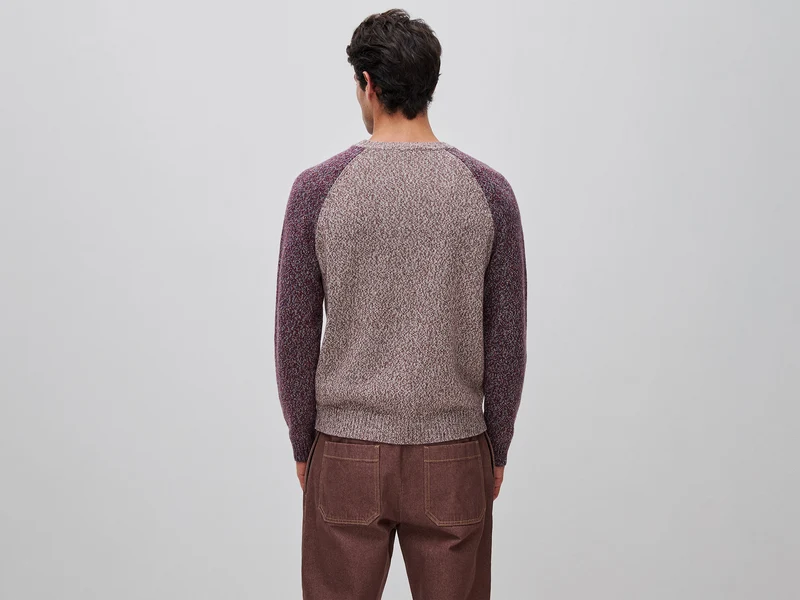 Farbblock-Pullover aus Wollmischung