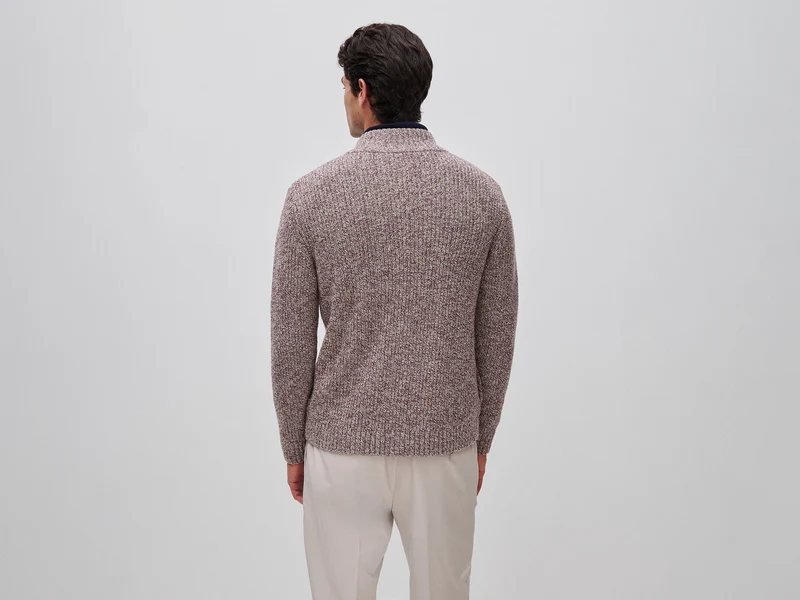 Strickjacke mit Reißverschluss aus Wollmischung