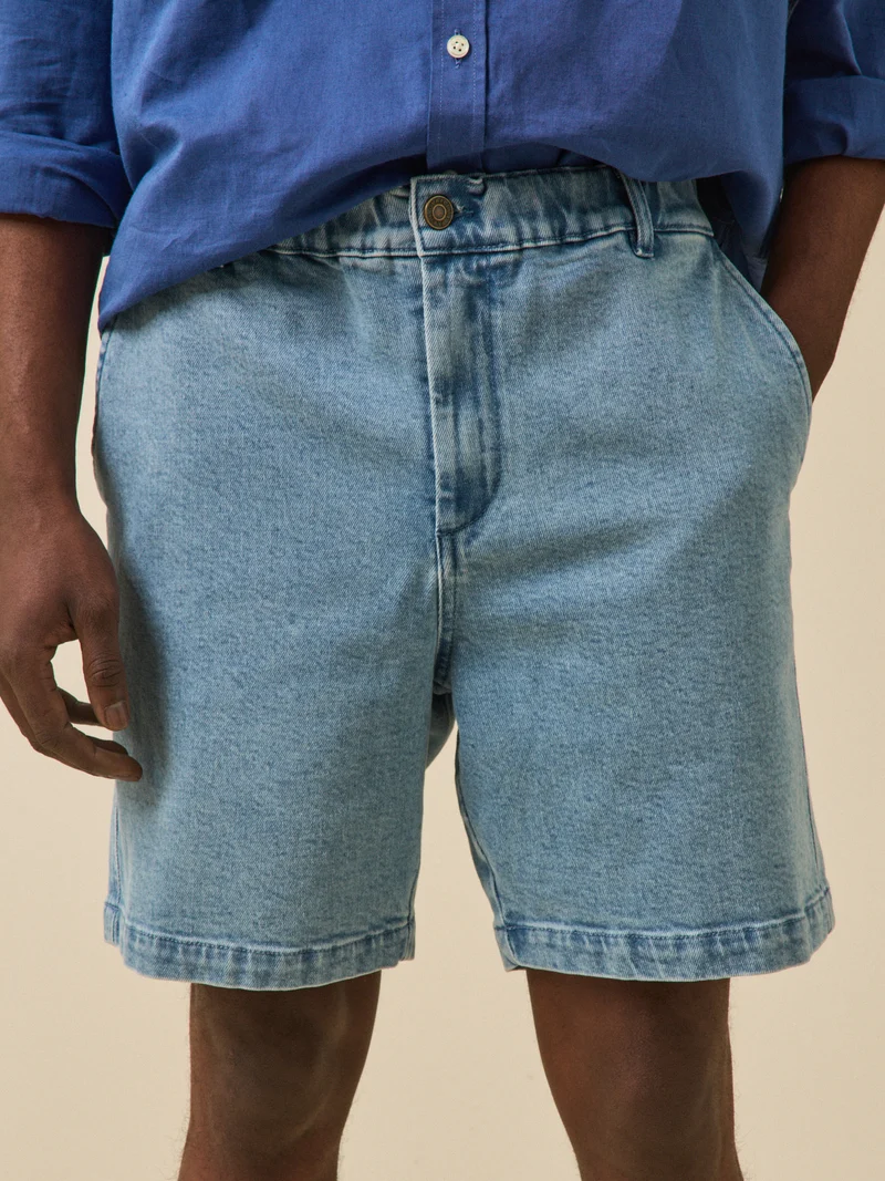 Herren-Bermudas mit Elastikbund aus Bio-Baumwolle