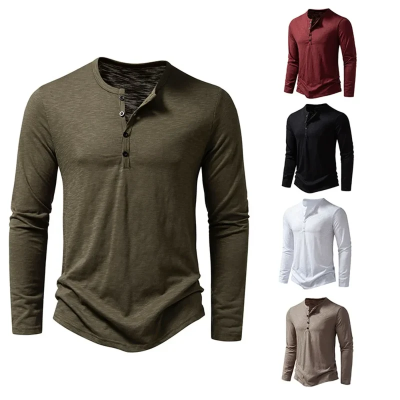 Long Sleeved Cotton Polo Shirt