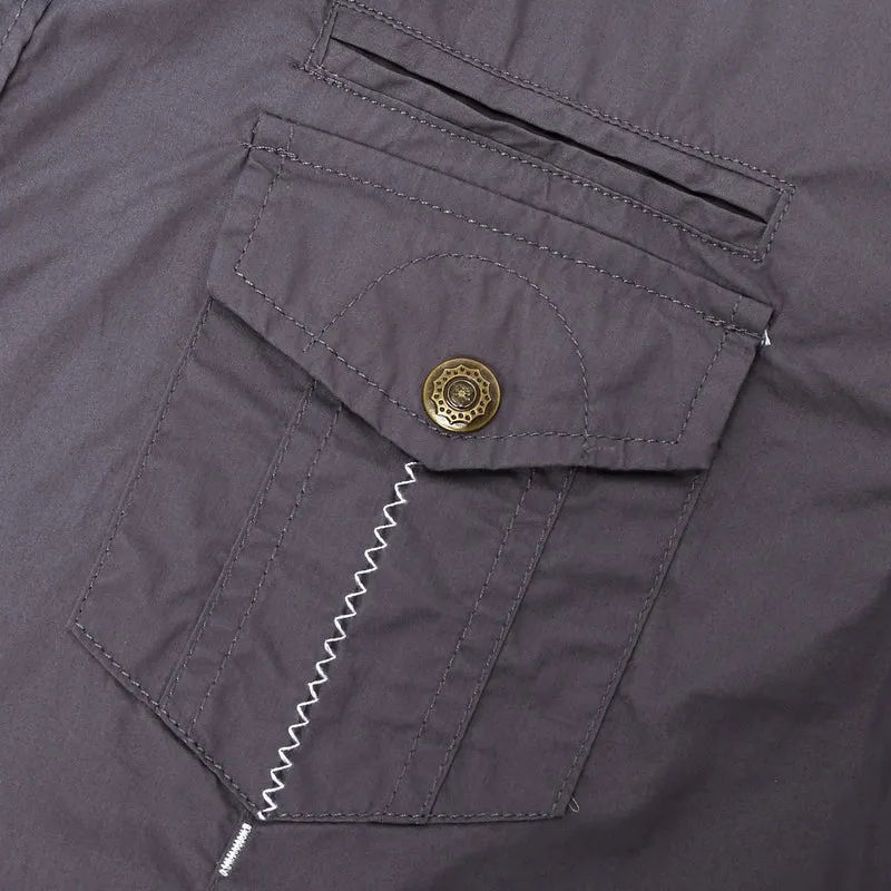 Short Sleeved Cotton Cargo Shirt