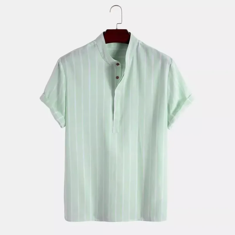 Elegant Short Sleeved Striped Shirt