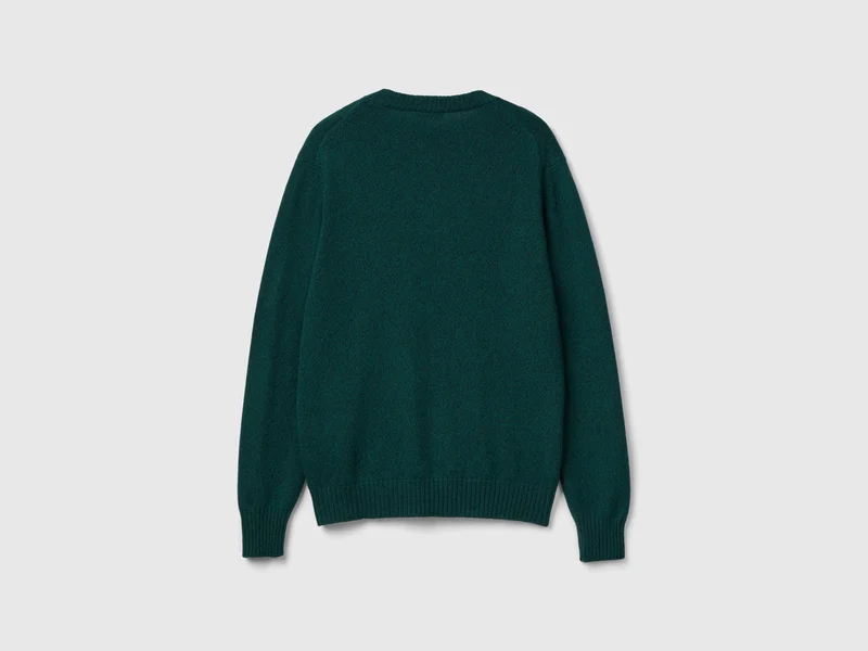Pullover mit Rundausschnitt in einer Mischung aus Wolle und Cashmere