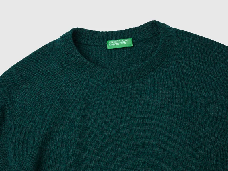 Pullover mit Rundausschnitt in einer Mischung aus Wolle und Cashmere