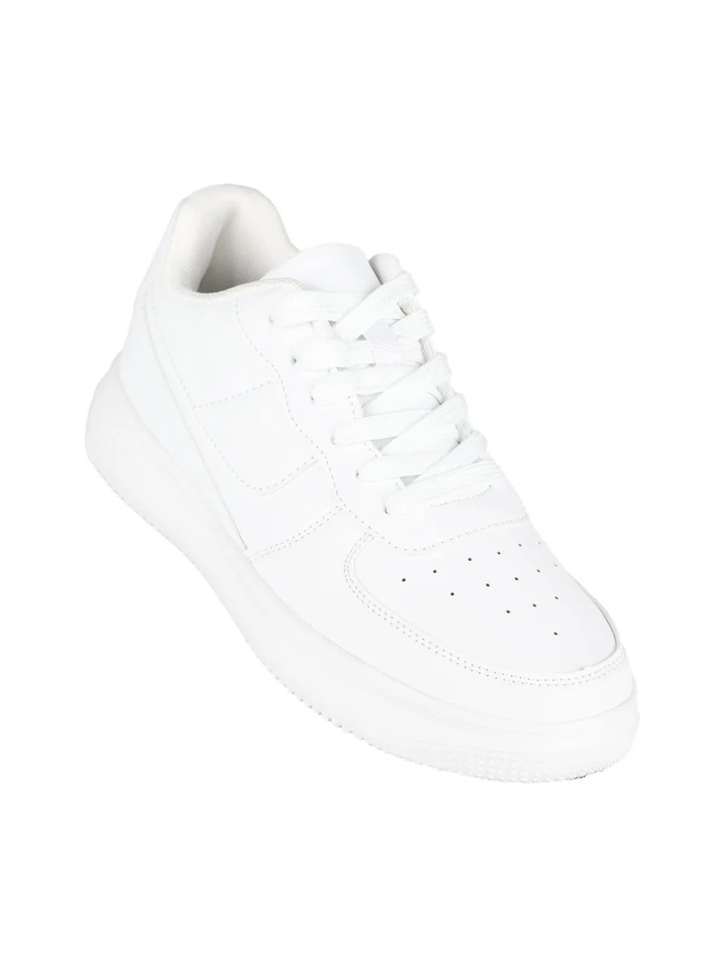 Sneakers basse sportive da donna - bianco