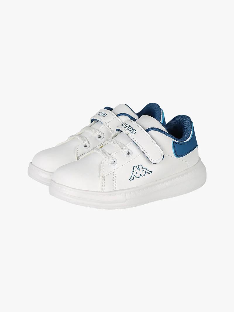 BLOOP Sneakers da bambino in ecopelle con cinturino a strappo - bianco