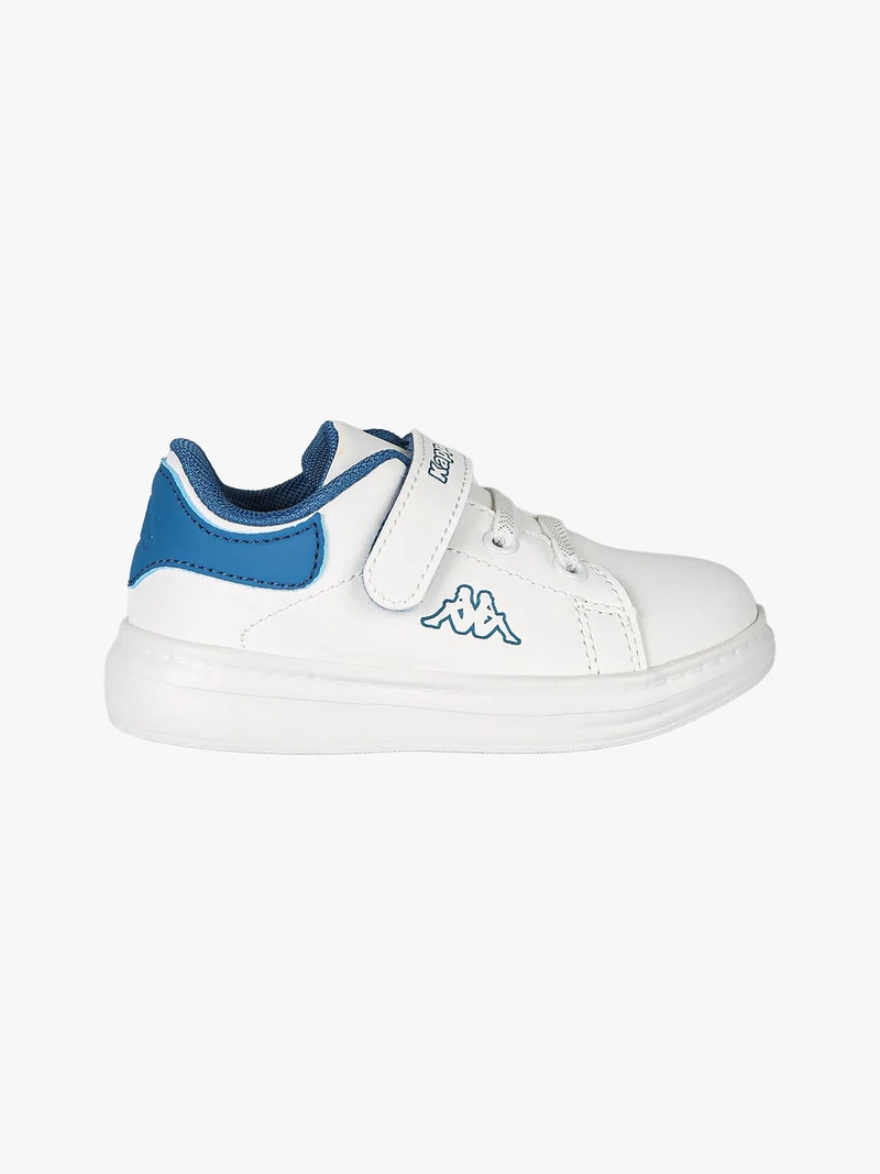 BLOOP Sneakers da bambino in ecopelle con cinturino a strappo - bianco