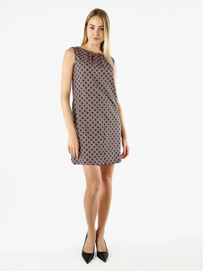 Vestito donna senza maniche con stampe - multicolore