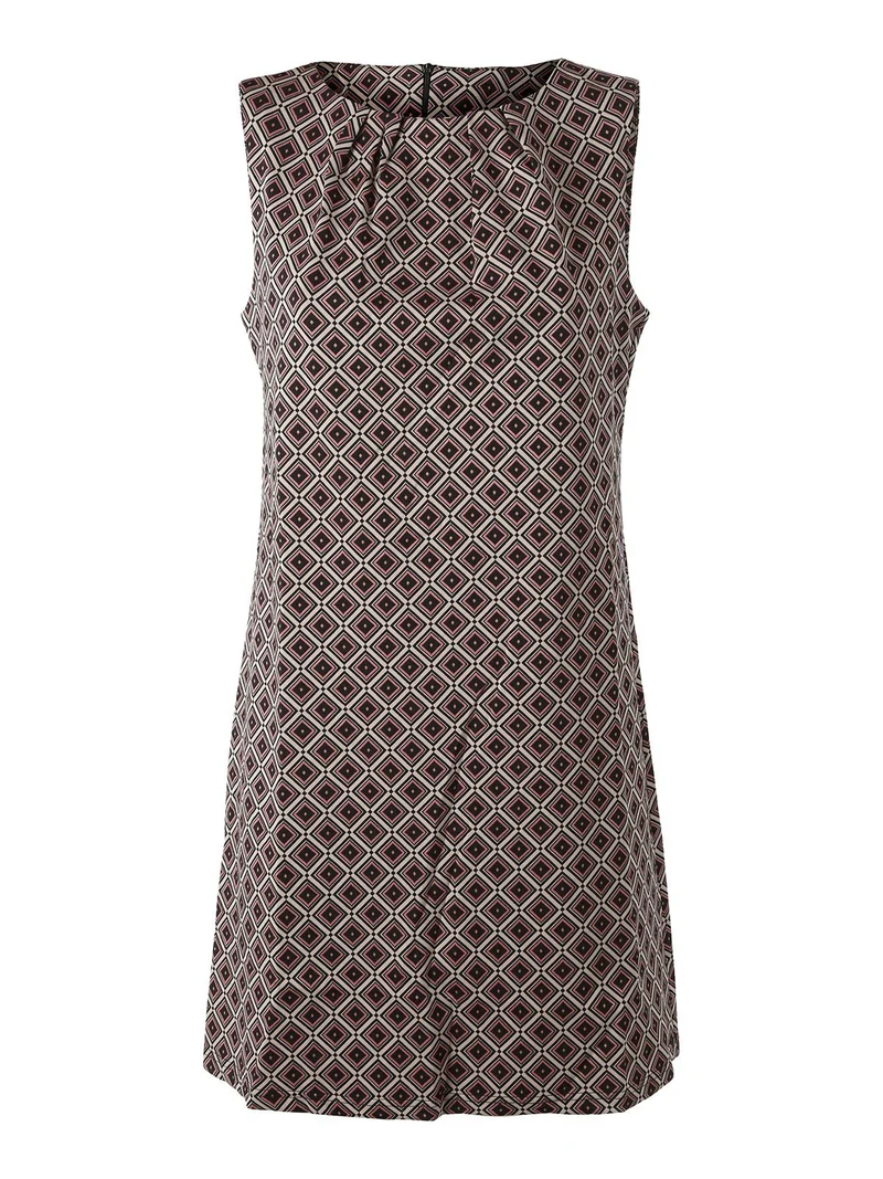 Vestito donna senza maniche con stampe - multicolore