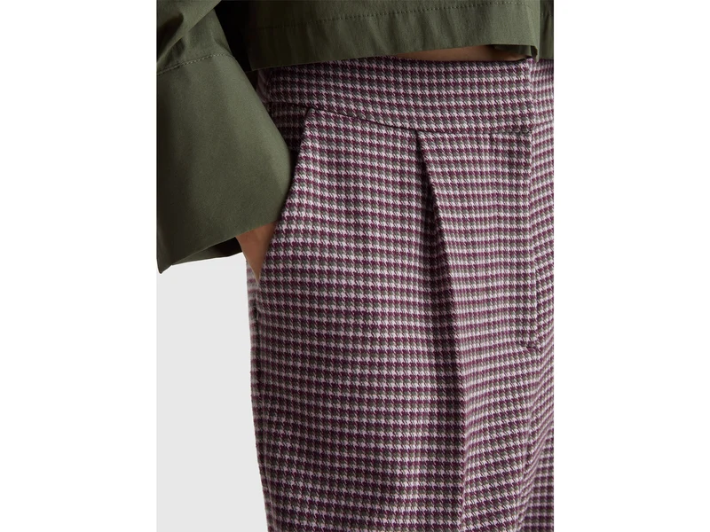 Flanellhose mit Hahnentrittmuster