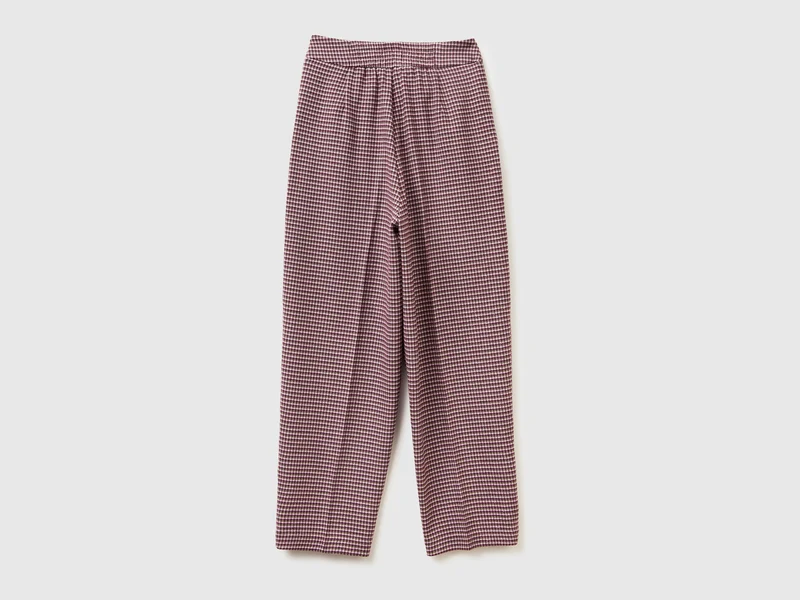Flanellhose mit Hahnentrittmuster