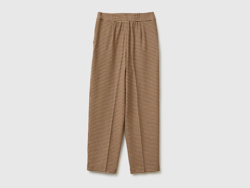 Flanellhose mit Hahnentrittmuster