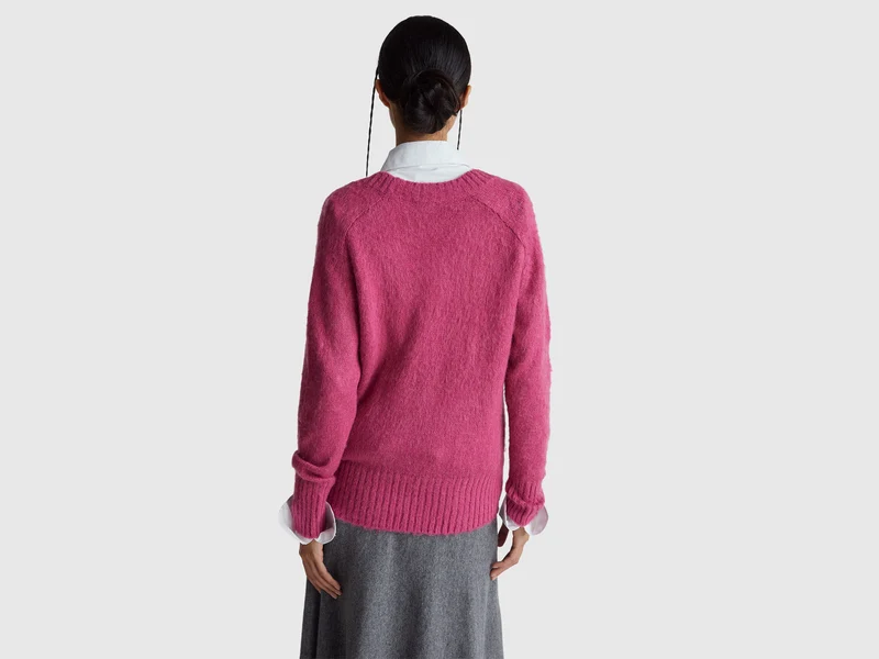 Warmer Pullover aus Mohairmischung