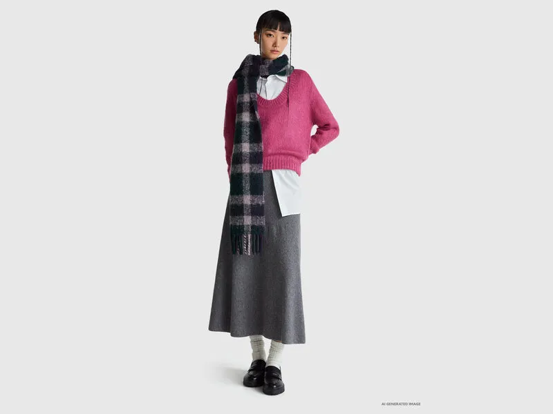 Warmer Pullover aus Mohairmischung